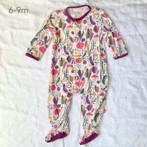 💙2/$25 Magnetic Me 6-9 Months Baby Vegetables Ruffle Purple Sleeper